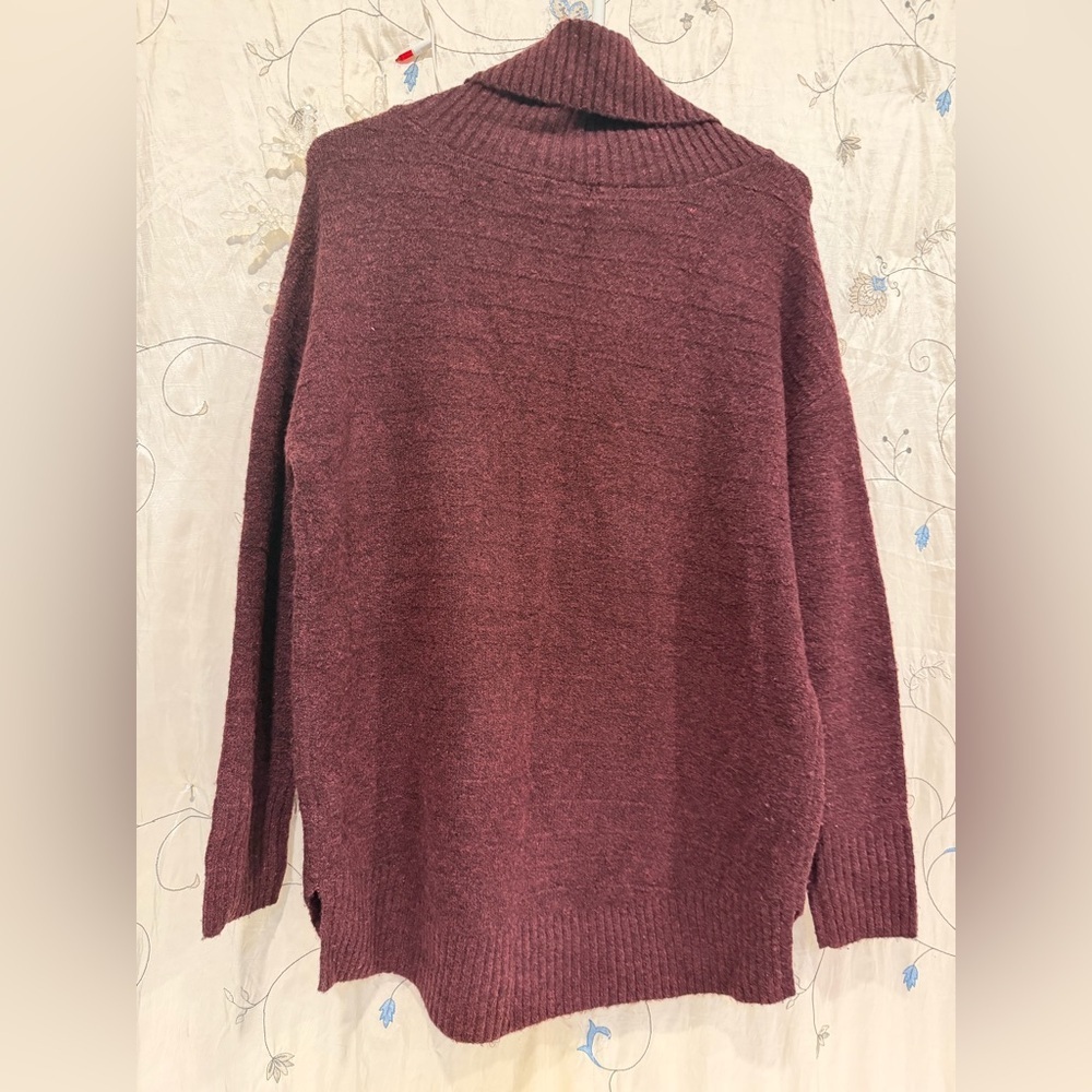 Old Navy Women's Maroon Cowl Neck Sweater - Picture 6 of 9